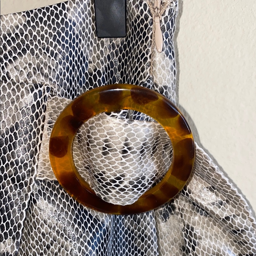 Zara Faux Leather Snakeskin Mini Skort - Picture 6 of 13